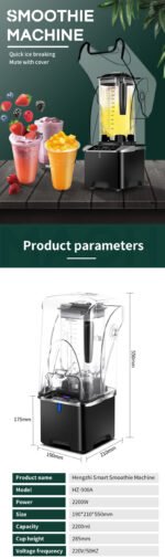 Smoothie Machine  Touch Screen Panel Sound Insulation Ice Blender 2.2L - Image 3