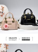 Crossbody bag for ladies hardware clamp - Image 3