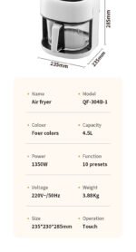 Home use smart air fryer 4.5L - Image 7