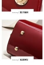 Clasp handbag with luxurious shiny material - Image 9